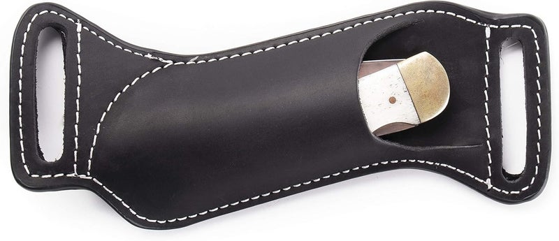 Gentlestache Leather Knife Sheaths for Belt, Knife Holster, Pocket Knife Sheath, EDC Leather Sheath for Folding Knife Carrier - Image 1